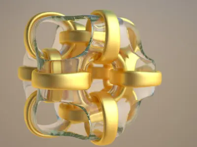 Geometric Sculpture Low-poly 3D model