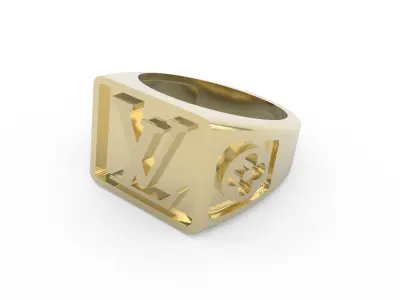 Louis vuitton LV ring men man 3D print model