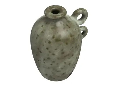 Handmade Ceramic Bottle and Bowl 3D model