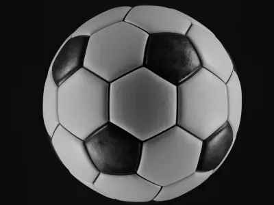 Generic Black and White Soccer Ball Free 3D model