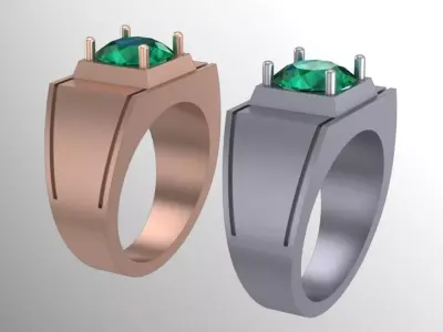 simple men ring s4 3D print model