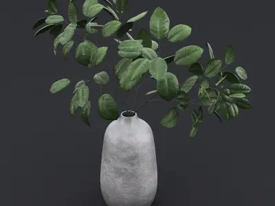Tree Branch In Vase I 3D model