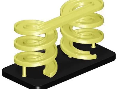 Toddler Spiral Bridge Toy 3D model
