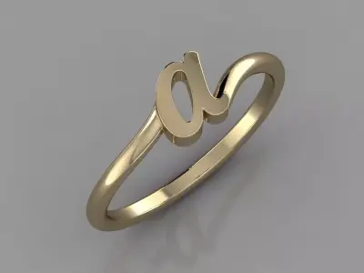 Alphabet Ring A 3D print model purchase