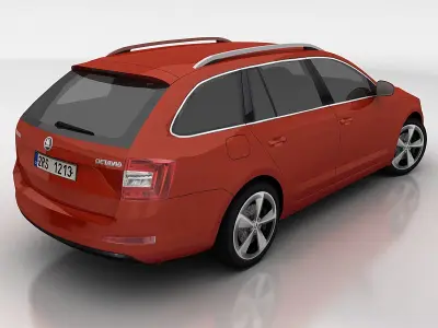 Skoda Octavia 3 Combi Low-poly 3D model