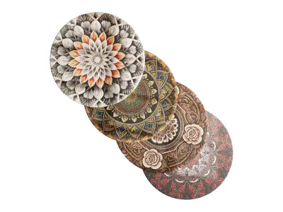 round carpet 14 3D model