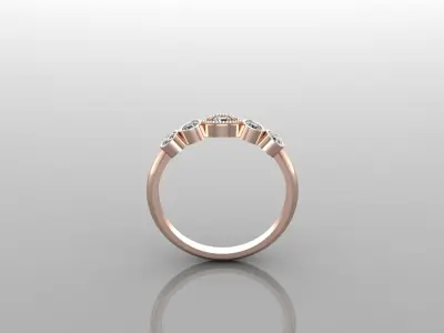 Solitaire Ring SR61 Version 1 3D model