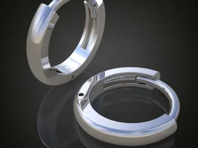 Earring 3D model 3D printable model 0109 3D print model