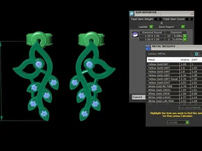 Jewelry Earring 3D print model