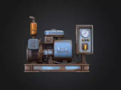 Rustic Generator Low-poly 3D model