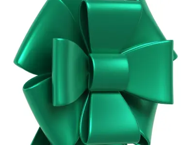 Christmas Bow Ribbon 45 Low-poly 3D model