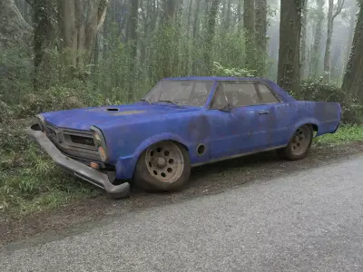 old 1965 pontiac gto 3D model