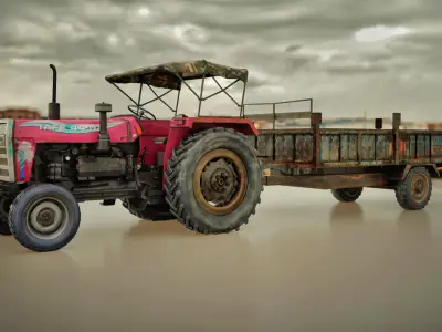 Tractor trolley 3D model