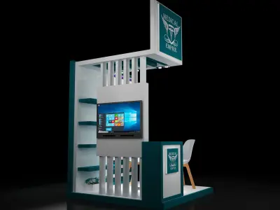 Booth Exhibition Stand a220 3D model