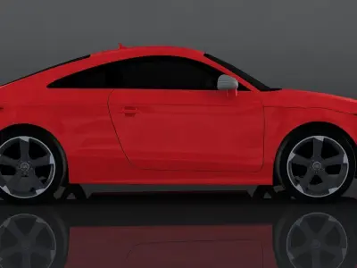 Audi TT RS 2008 Low-poly 3D model