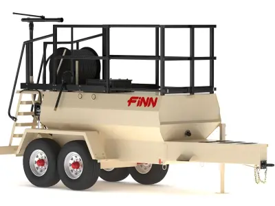 FINN T120T Hydroseeder Trailer 2024 3D model