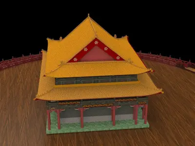Chinese ancient house  3D model 25
