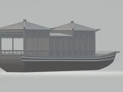 Chinese Ancient Ship 3D Model 3D print model