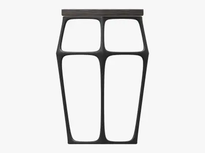 Hexagonal bar chair 02 3D model