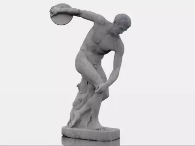 Miron discobolus Classical Greek Sculpture 3D model