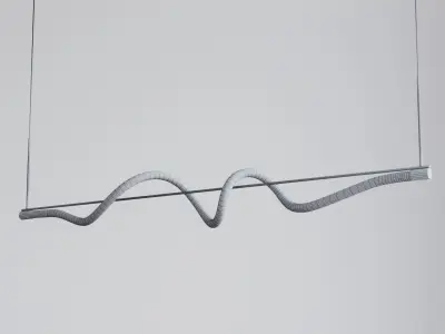 Cursive linear pendant 3D model