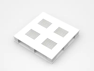 Industrial Metal Tray For Heavy Parts 3D model