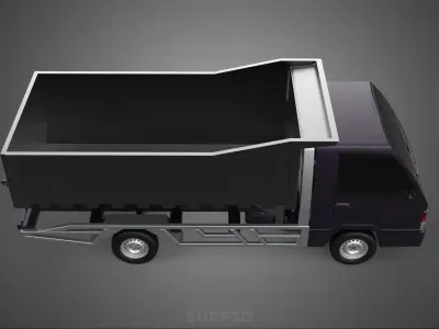 CATTLE TRANSPORT COLT DELICA L300 PICK UP CAR VEHICLE TRUCK MINI 3D model