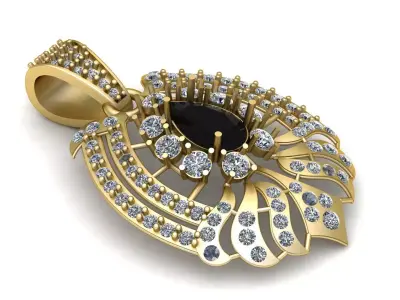 GLAMOROUS CRYSTAL PENDANT 3D PRINTABLE MODEL  3D print model