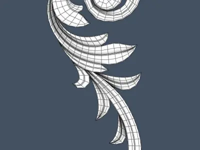 Decorative Scroll 3D model 2