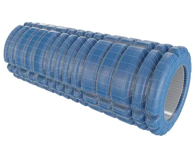 Textured Blue Foam Roller 3D model