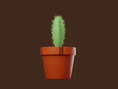 Cactus Pot 3D print model