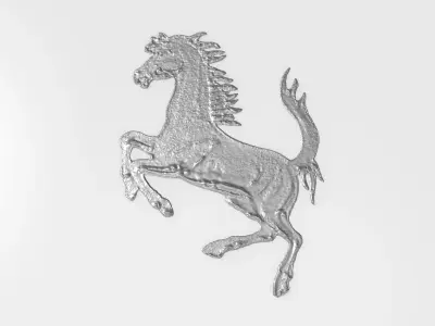 Ferarri embossed 3D logo Free 3D print model