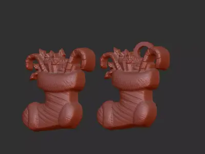 christmas socks decoration 3D print model