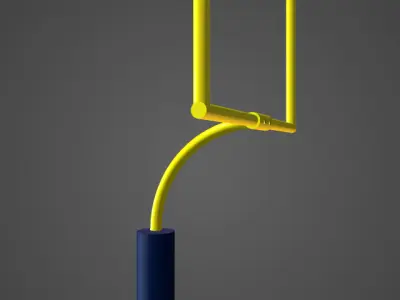 Football Field Goal 3D model