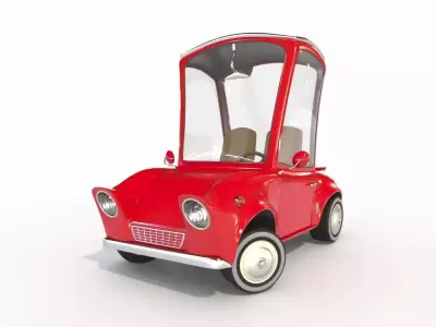 Cartoon car 3D model 2