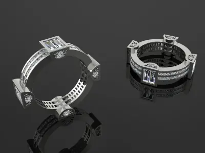 Jewelry Ring Gold 3D print model