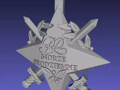 Official mediterranean sea polish star decoration 3D print model