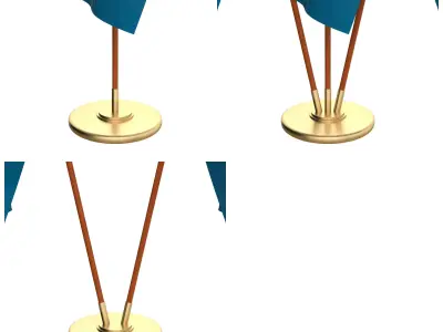 South Dakota Flag Pack 3D model