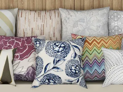 Collection of pillows - 2 3D model