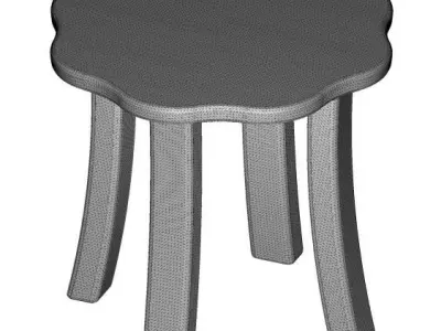 Marble Flower Table 3D model