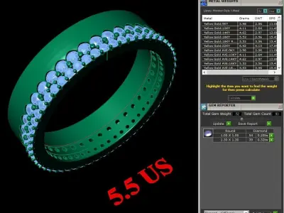 Luxury Men Rings Designs 5MR065 3D print model