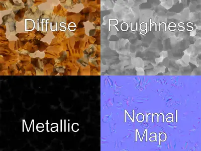 Stalactites and Stalagmites Natural Cave model pack Texture