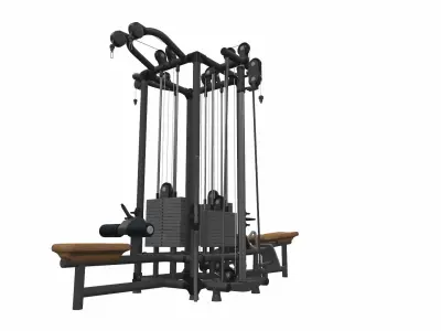 Strength fitness gym station 5 3D model