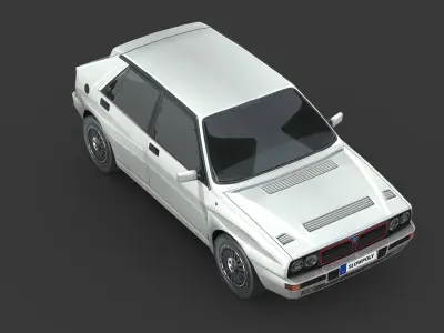 Lancia Delta Integrale 1992 Low-poly 3D model