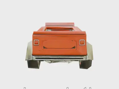 Classic Vintage Car with Split Windshield Design Low-poly 3D model