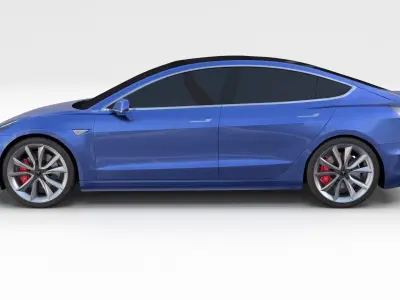 Tesla Model 3 s car 3D model