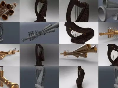 Musical Instruments 3D Model Pack