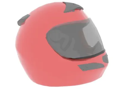 Motorbike Helmet Model Free 3D model