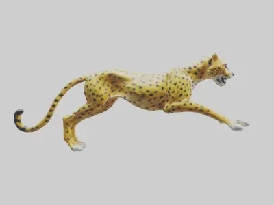 Cheetah statue model 3D model