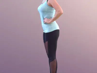 Rocio 10572 - Standing Sport Girl Low-poly 3D model